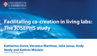 Towards entry "New publication: Facilitating co-creation in living labs: The JOSEPHS study"
