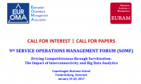 Towards entry "CfP: 9th SERVICE OPERATIONS MANAGEMENT FORUM"